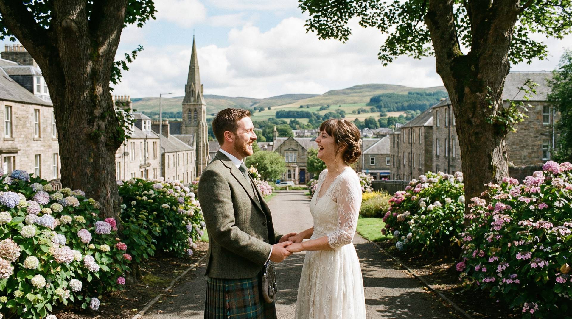 Wedding photography in Scottish Borders
