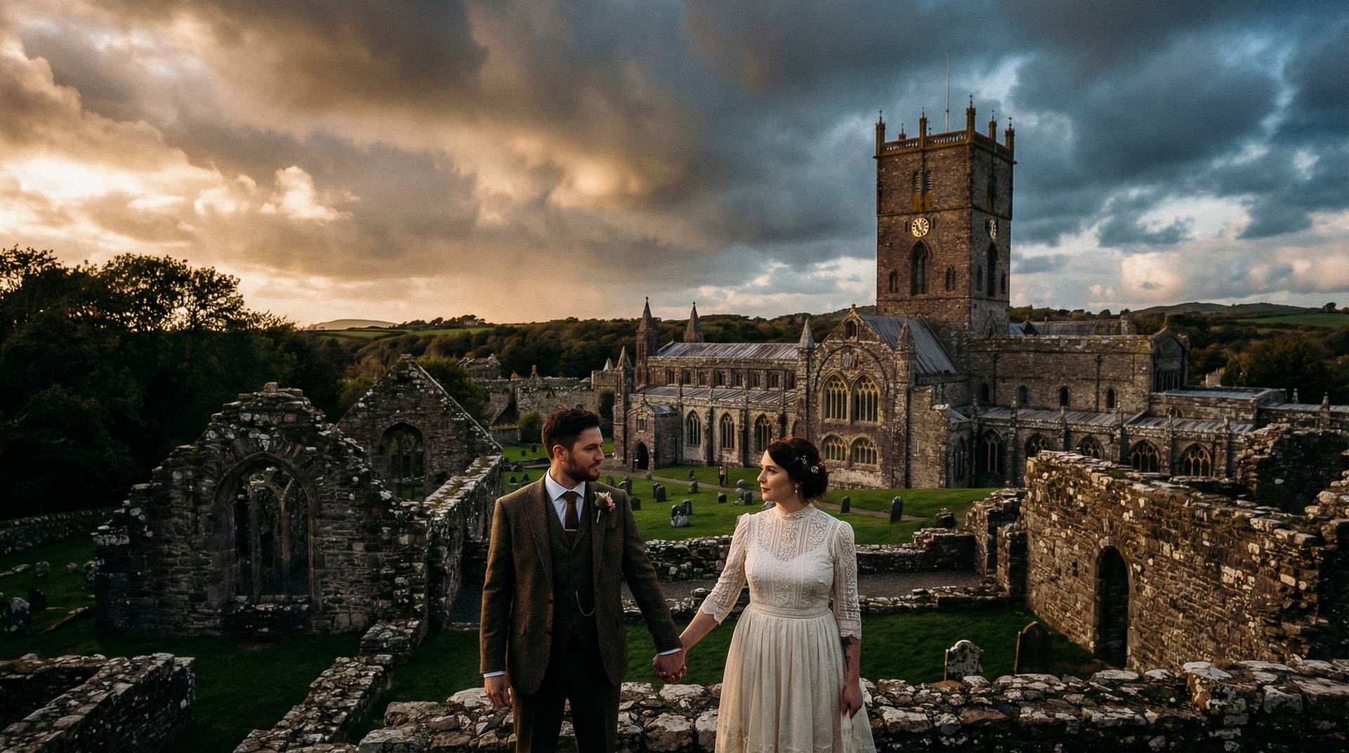 Wedding photography in St Davids