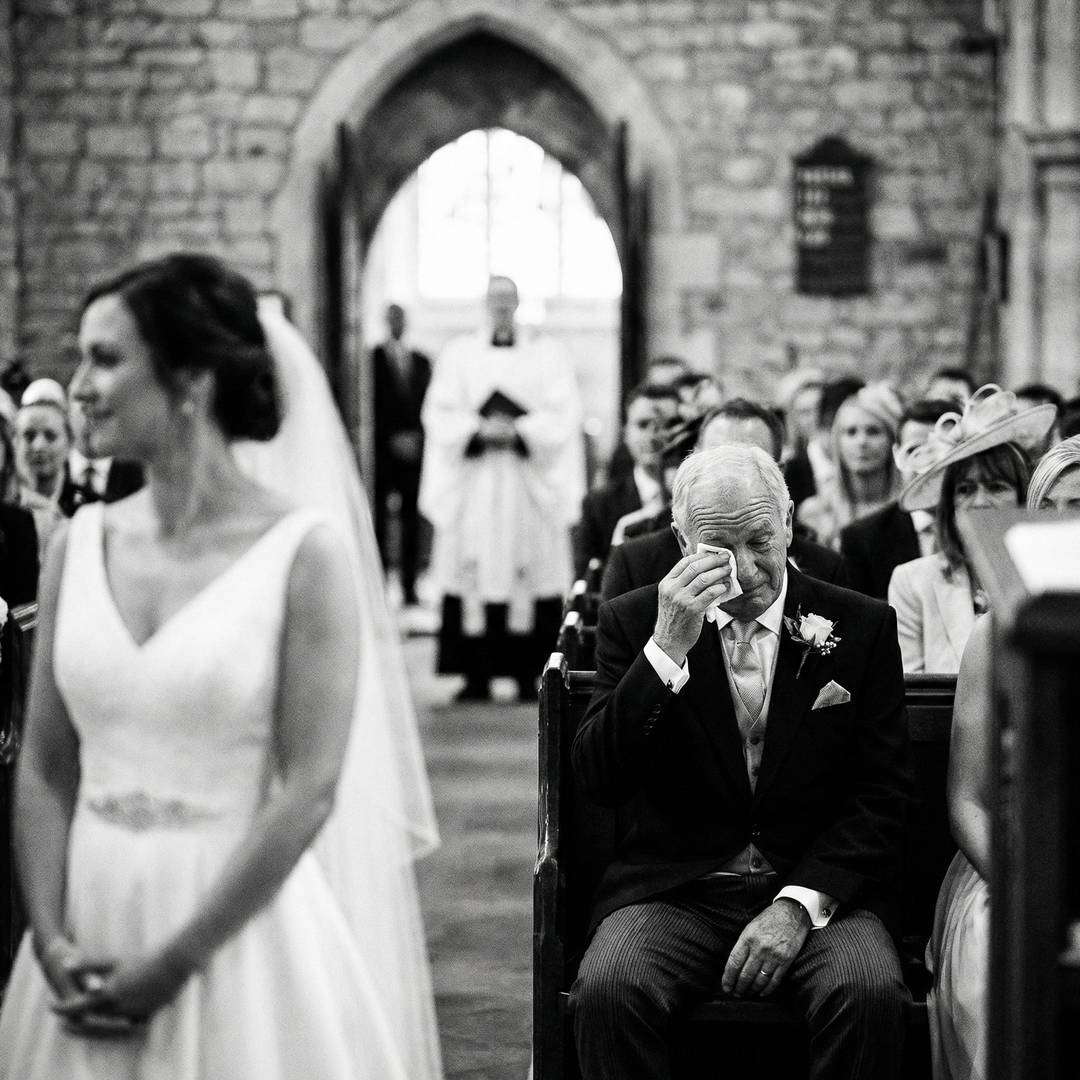 Emotional father of the bride moment