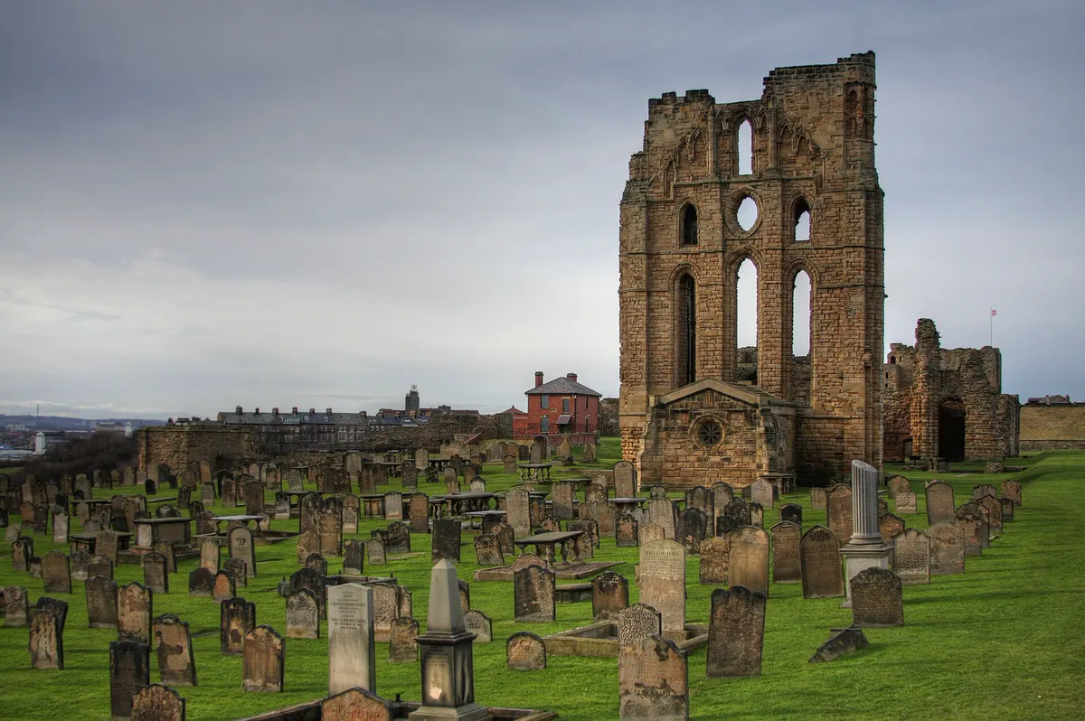 Tynemouth Priory on the headland near Newcastle