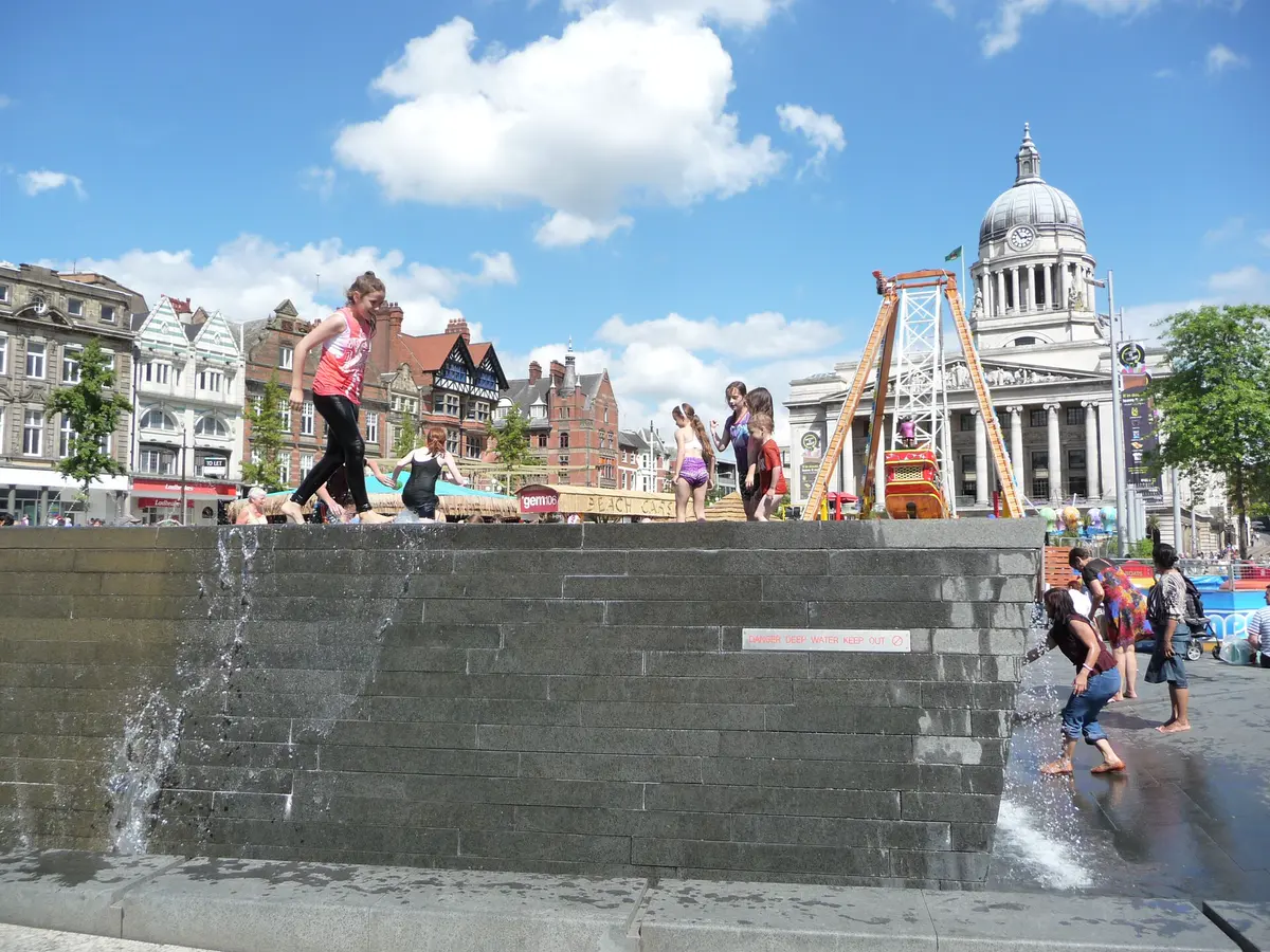 Old Market Square and the Council House in Nottingham